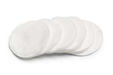 Cotton swabs isolated on a white background. Cotton disksの写真素材