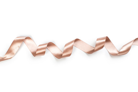 satin ribbon isolated on white backgroundの写真素材