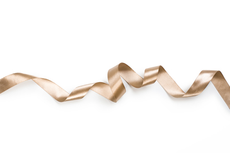 satin ribbon isolated on white backgroundの写真素材