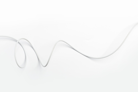 White wire isolated on a white background abstraction.の写真素材