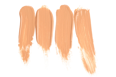 Liquid foundation strokes isolated on white backgroundの写真素材