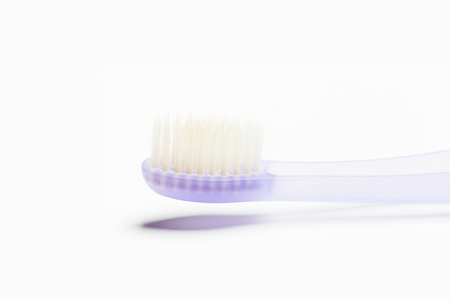 toothbrush on an isolated background, close upの写真素材