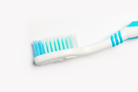 toothbrush on an isolated background, close upの写真素材