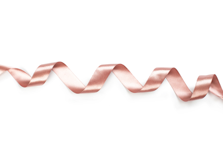 satin ribbon isolated on white backgroundの写真素材