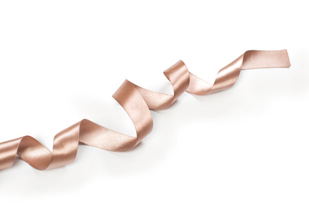 satin ribbon isolated on white backgroundの写真素材