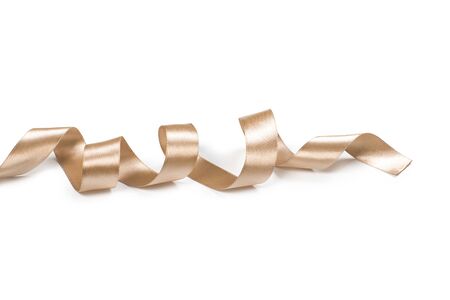 satin ribbon isolated on white backgroundの写真素材