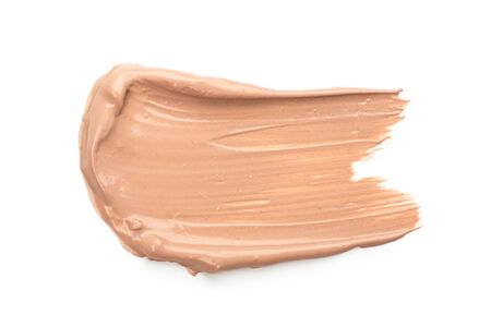 Liquid foundation strokes isolated on white backgroundの写真素材