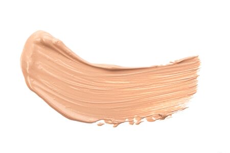 Liquid foundation strokes isolated on white backgroundの写真素材