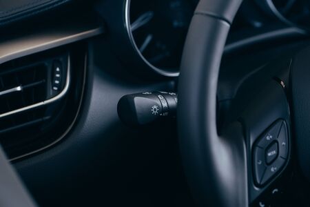Car interior with turn signal switch