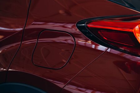 Rear light of red business carの写真素材