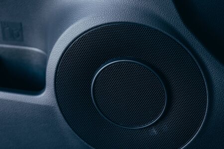 Car speaker on new door panelの写真素材