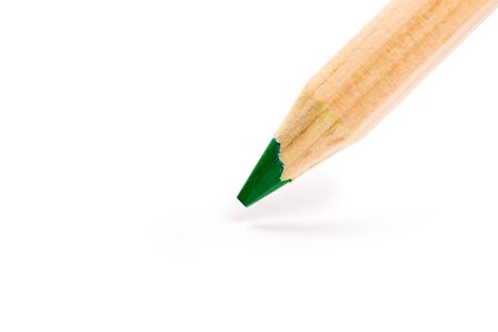 color wooden pencil isolated on white background. natural color. Art and hobby toolsの写真素材