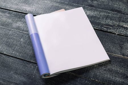 Clean Magazine Mockup.  Blank page or notepad for mockupsの写真素材