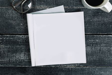 Clean Magazine Mockup.  Blank page or notepad for mockupsの写真素材