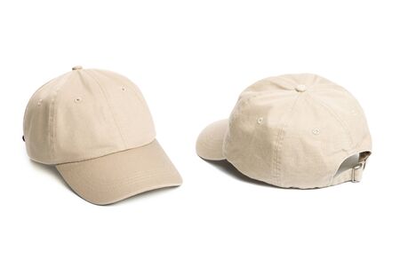 Working peaked cap. Isolated on a white background.の写真素材