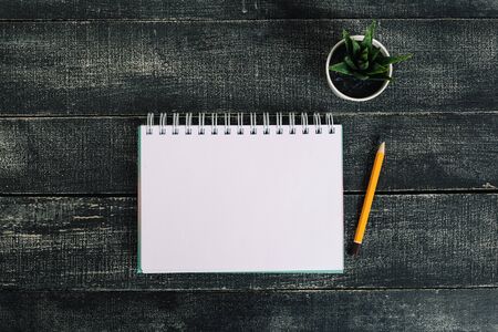 Clean Magazine Mockup.  Blank page or notepad for mockupsの写真素材