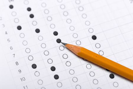 pencil for the exam. printed school test
Answer sheetの写真素材