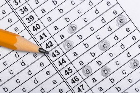 Fill in the answer sheet in the exam with a pencil