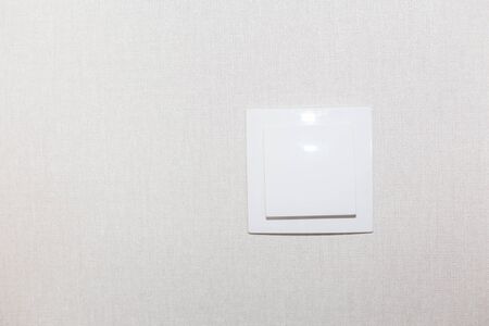 Close-up Modern socket electric switch white. electrical equipment.の写真素材