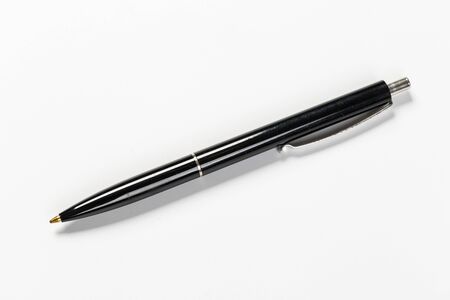 Handheld Writing Tools Pen for Business Office and School Education Supplies in White Isolated の写真素材