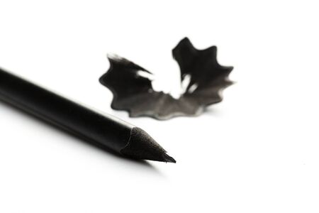 new Black graphite pencil triangular shape isolatedon white background