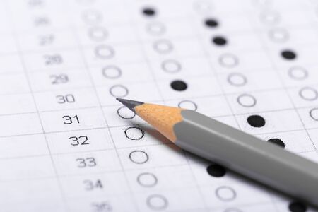 pencil for the exam. printed school test
Answer sheetの写真素材