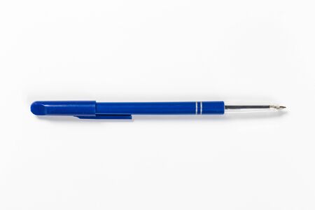 Handheld Writing Tools Pen for Business Office and School Education Supplies in White Isolated の写真素材