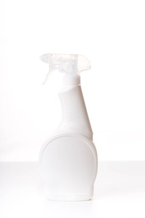plastic bottle with cleaning liquid. Isolated on white. cosmetic product. House cleaningの写真素材
