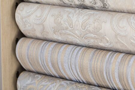 trendy multicolored modern design rolls wallpaper as background