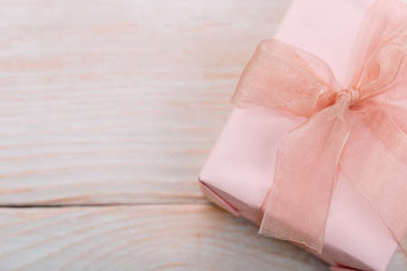 beautiful gift box with altas bow. holiday card concept.の写真素材