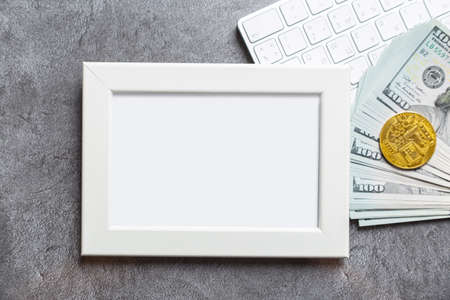 Crypto Art concept. Blockchain called NFTs. Digital collectibles for cryptocurrencies. Non-fungible token for Crypto artworksの写真素材