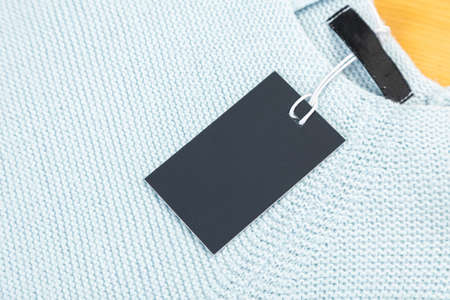 Plain clothing price tag close up place for your text or logo