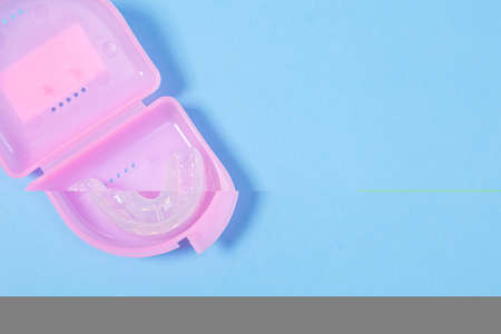 orthodontic silicone simulator. tray for teeth in a case Invisible leveling brackets. Mobile...