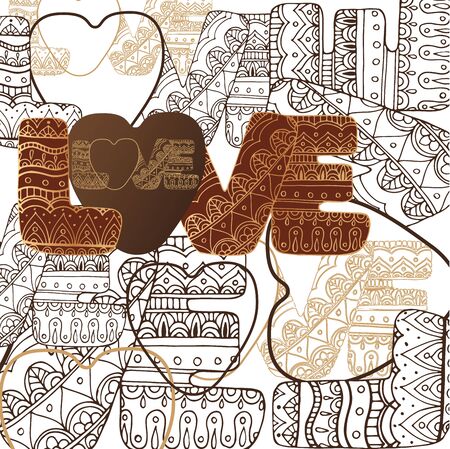 abstract background with word loveのイラスト素材
