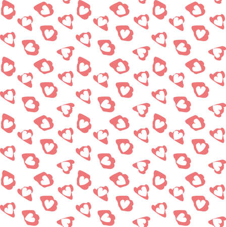 Small hearts Valentines day decorative seamless pattern, vector illustration.