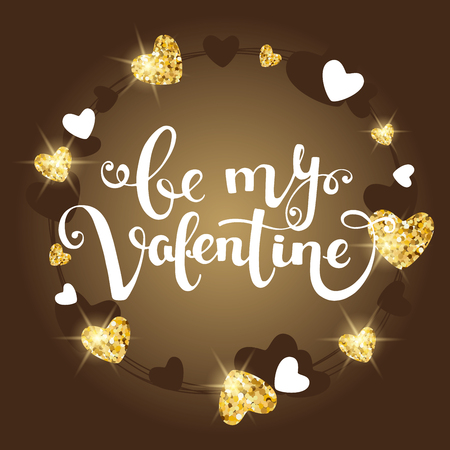 Valentines Day greeting card with letteringのイラスト素材