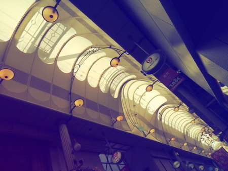 Japan's longest shopping district, Tenjinbashisuji-Shotengai.のeditorial素材