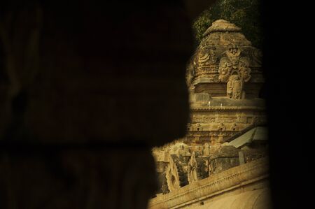Vinatge South Indian Temple Shadowの写真素材