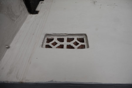 Architectural detail of a building in Penang, Malaysia.の写真素材