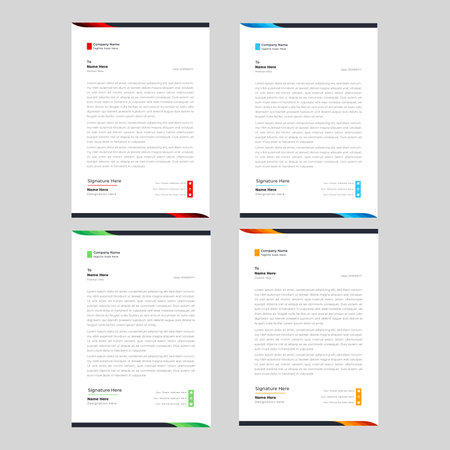 Modern company letterhead template Designのイラスト素材