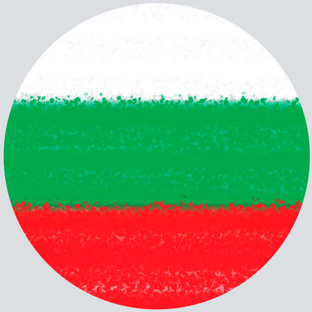 Illustration with brushstroke effect of the flag of France in circular shape. The background is light gray.の写真素材