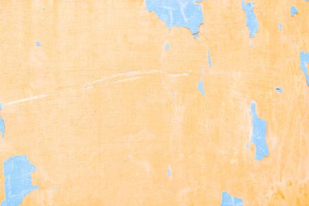 Old texture turquoise blue cracked wall, the old paint texture is chipping and cracked fall destruction.の写真素材