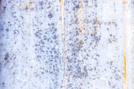 Old texture turquoise blue cracked wall, the old paint texture is chipping and cracked fall destruction.の写真素材