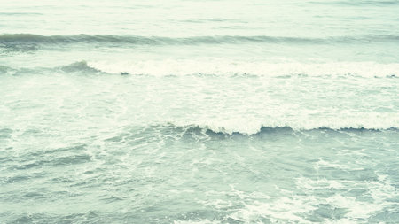 Real photo sea water waves, abstract background, nature power, pale light grey green matte more tone in stockの写真素材