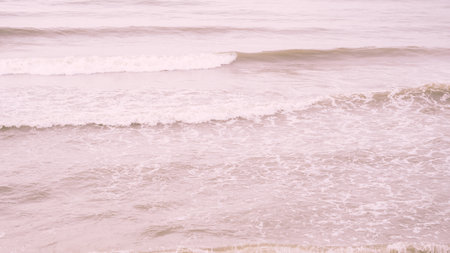 Real photo sea water waves, abstract background, nature power, pale light grey brown matte more tone