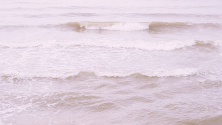Real photo sea water waves, abstract background, nature power, pale light grey brown matte more tone