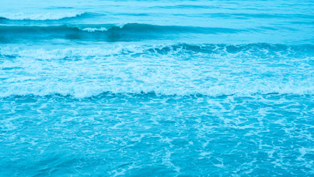 Real photo sea water waves, abstract background, nature power, pale light blue more tone in stock