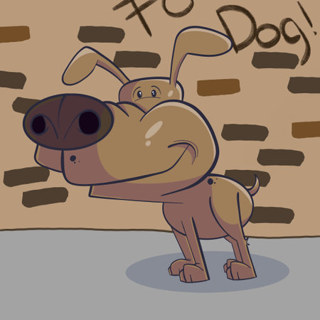 Illustration vector graphic of cartoon dog is good for children illustration bookの写真素材
