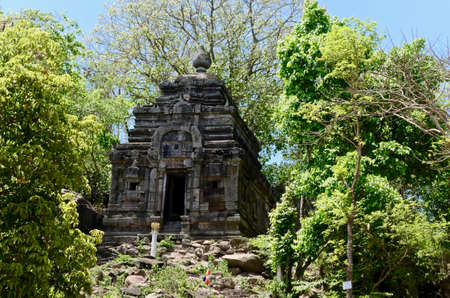The ancient Funan sites of Angkor Borei and Phnom Da is a hill and the name for the first art style period in pre-Angkorian times,in Takeo, Cambodia, close to the border to Vietnam,の写真素材
