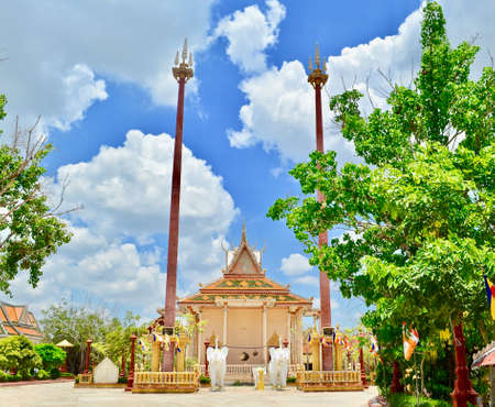 Public Khmer temple in Cambodian style, Takeo, Cambodiaの写真素材